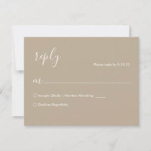 Carte de réponse de mariage boho