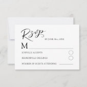 Carte de réponse de mariage Boho Blush Rose RSVP (Devant)