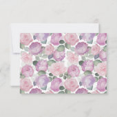 Carte de réponse de mariage Boho Blush Rose RSVP (Dos)
