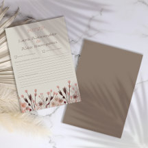 Carte de réponse de mariage Boho Wildflower