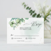 Carte de réponse de mariage botanique (Debout devant)