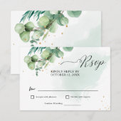 Carte de réponse de mariage botanique (Devant / Derrière)