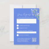 Carte de réponse de mariage botanique à l'aquarell (Dos)