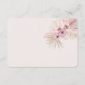 Carte de réponse de mariage botanique boho neutre  (Dos)