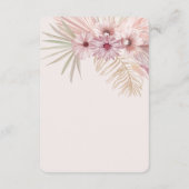 Carte de réponse de mariage botanique boho neutre  (Dos)