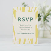 Carte de réponse de mariage botanique Citrus (Debout devant)