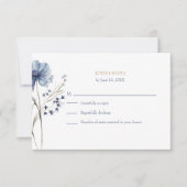 Carte de réponse de mariage botanique Hydrangea Ch (Devant)