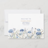 Carte de réponse de mariage botanique Hydrangea Ch (Dos)