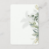 Carte de réponse de mariage botanique moderne orga (Dos)