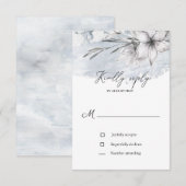 carte de réponse de mariage botanique pastel rusti (Devant / Derrière)