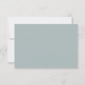Carte de réponse de mariage botanique rose poussié (Dos)
