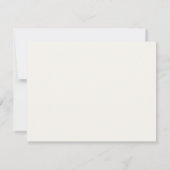 Carte de réponse de mariage botanique vert sauge o (Dos)