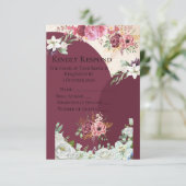 Carte de réponse de mariage Bourgogne (Debout devant)