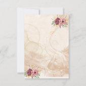 Carte de réponse de mariage Bourgogne (Dos)