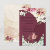 Carte de réponse de mariage Bourgogne (Devant / Derrière)