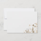 Carte de réponse de mariage Branches d'hiver (Dos)