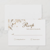 Carte de réponse de mariage Branches d'hiver (Devant / Derrière)