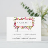 Carte de réponse de mariage Brilliant Bloom avec o (Debout devant)