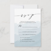 Carte de réponse de mariage | Brouillard à l'aquar (Devant)