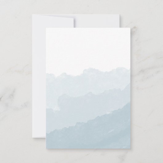 Carte de réponse de mariage | Brouillard à l'aquar (Dos)