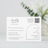 Carte de réponse de mariage Burgundy Deep Romance (Debout devant)