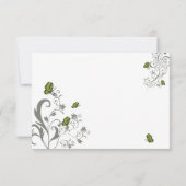 Carte de réponse de mariage Butterfly Scroll (Dos)