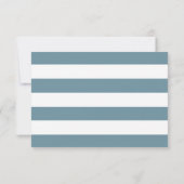 Carte de réponse de mariage calligraphie bleu pous (Dos)