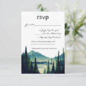 Carte de réponse de mariage camping (Debout devant)