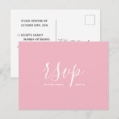 Carte de réponse de mariage | Carte postale à scri (Devant / Derrière)