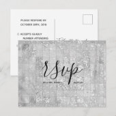 Carte de réponse de mariage | Carte postale à scri (Devant / Derrière)