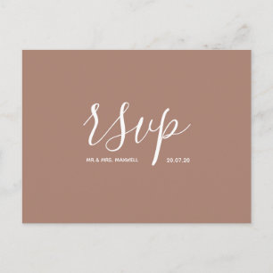Carte de réponse de mariage Carte postale à scri
