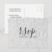 Carte de réponse de mariage | Carte postale de bri (Devant / Derrière)