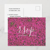 Carte de réponse de mariage | Carte postale de fle (Devant / Derrière)