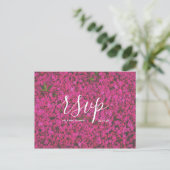 Carte de réponse de mariage | Carte postale de fle (Debout devant)