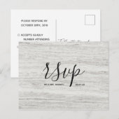 Carte de réponse de mariage | Carte postale de tex (Devant / Derrière)