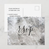 Carte de réponse de mariage | Carte postale en écr (Devant / Derrière)