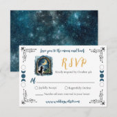 Carte de réponse de mariage céleste « Je t'aime ju (Devant / Derrière)