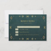 Carte de réponse de mariage Celestial Gothic Dark (Devant)