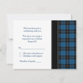 Carte de réponse de mariage celtique tartan de cha (Dos)