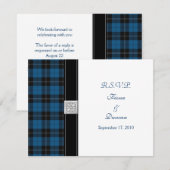 Carte de réponse de mariage celtique tartan de cha (Devant / Derrière)