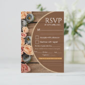 Carte de réponse de mariage Charme rustique (Debout devant)