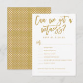 Carte de réponse de mariage chic avec lettrage à l (Devant / Derrière)