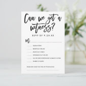 Carte de réponse de mariage chic avec lettrage à l (Debout devant)