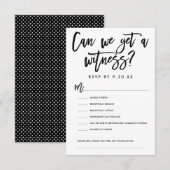 Carte de réponse de mariage chic avec lettrage à l (Devant / Derrière)