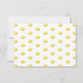 Carte de réponse de mariage - Citron jaune (Dos)