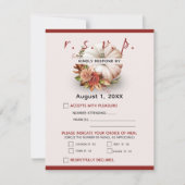 Carte de réponse de mariage citrouille blanche Har (Devant)