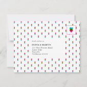 Carte de réponse de mariage Colour Pop (Dos)