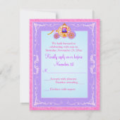 Carte de réponse de mariage conte de fées fantasy (Dos)