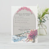 Carte de réponse de mariage côtier méditerranéen – (Debout devant)