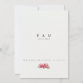Carte de réponse de mariage côtier méditerranéen – (Dos)